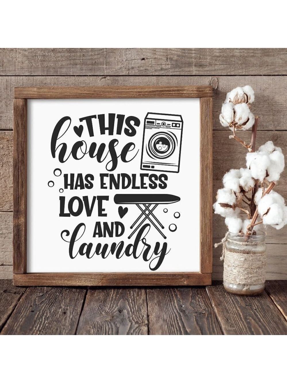 🌟 HOST PICK 🌟  This House has Endless Love and Laundry Hand-crafted sign